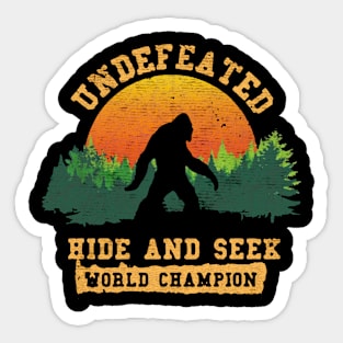 Bigfoot Hide And Seek World Champion Sticker